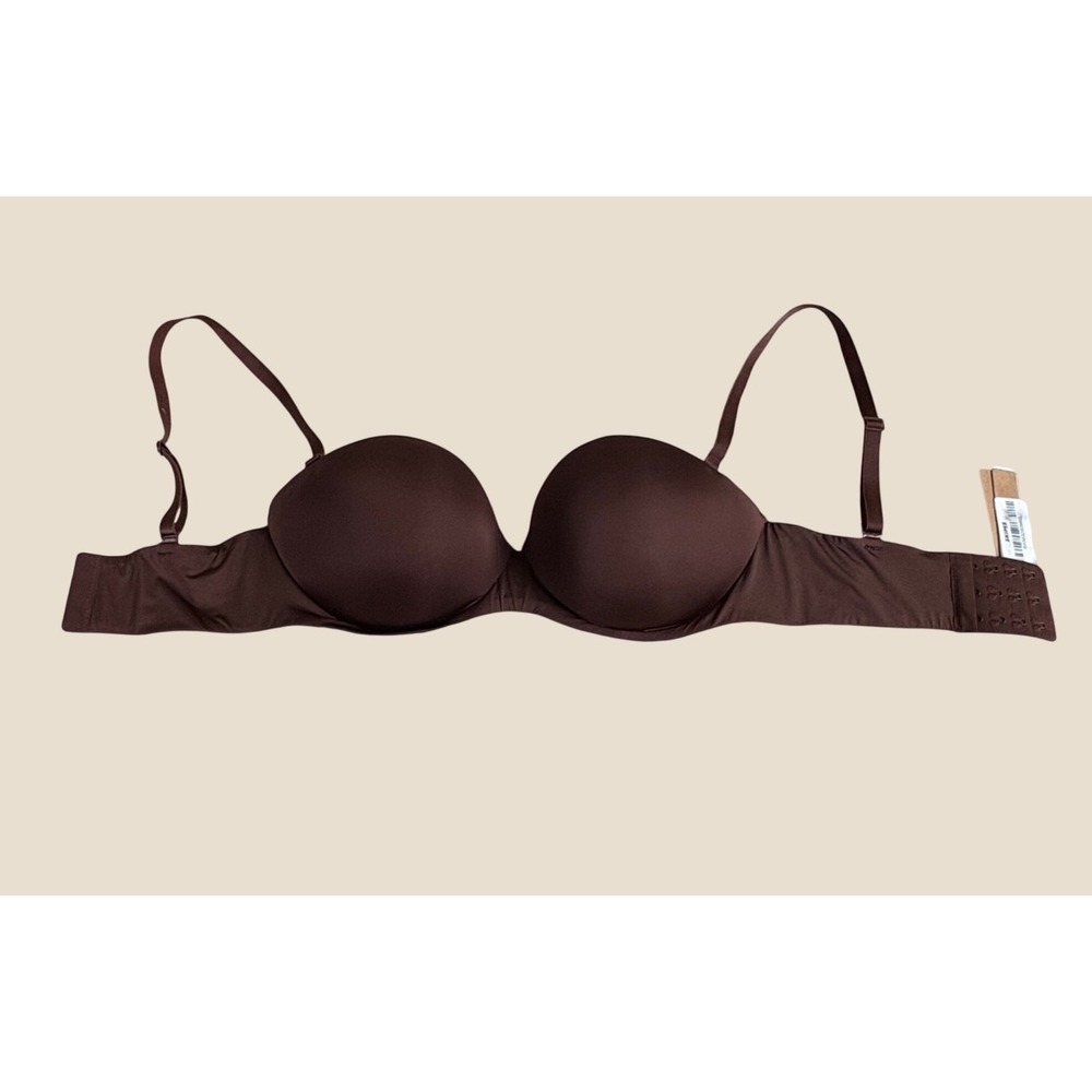 SKIMS Ultimate Push-Up Strapless Bra Cocoa Brown 34D BA-BAN-3208